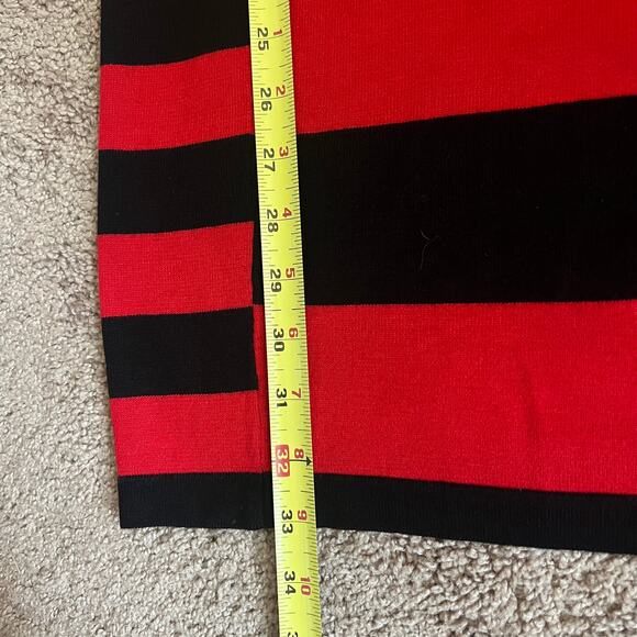 Vtg Y2K Say What Striped Sweater Dress Red Black Mall Goth Punk Grunge Rock Alt - Picture 7 of 9